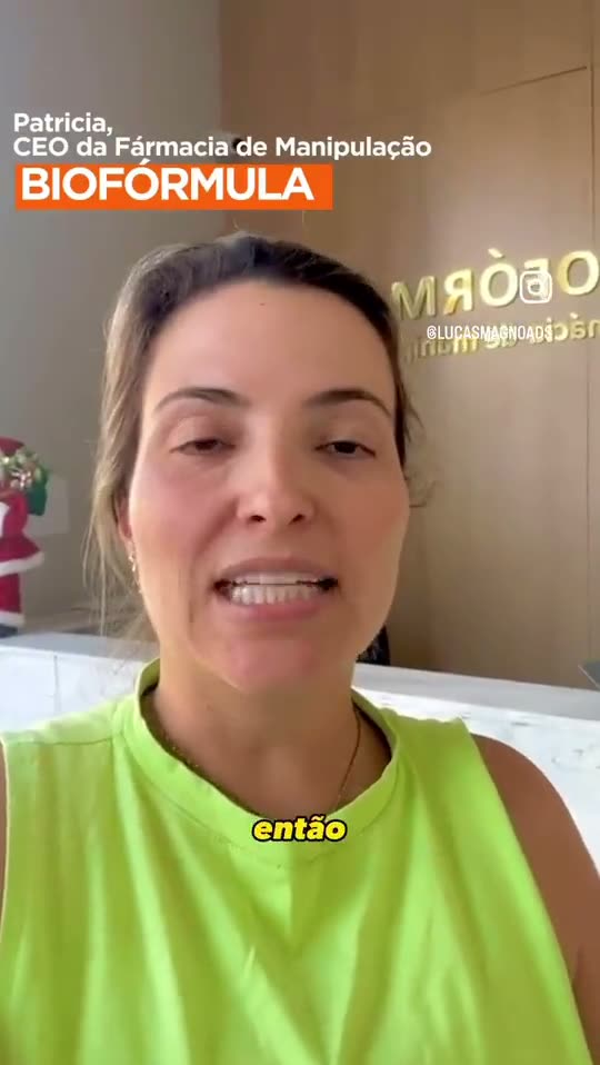 Patrícia, CEO da Biofórmula, gravando depoimento
